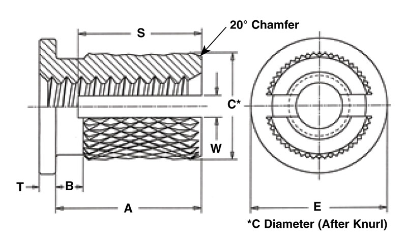 Insert Fileté 100 Éléments M3 Écrous Selbsteinpressmutter Tuba Ecrou Moleté