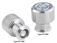 Large knob, spring-loaded –Types PF11MF and PF12MF Metric only