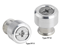 Large knob, spring-loaded – Types PF11 and PF12 Metric