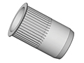 Countersunk head, knurled, round body - Type AECK